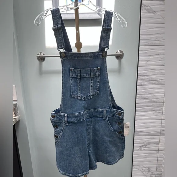 NWT Anthropologie Pilcro Denim Micro Overalls Size 12 - Picture 6 of 7